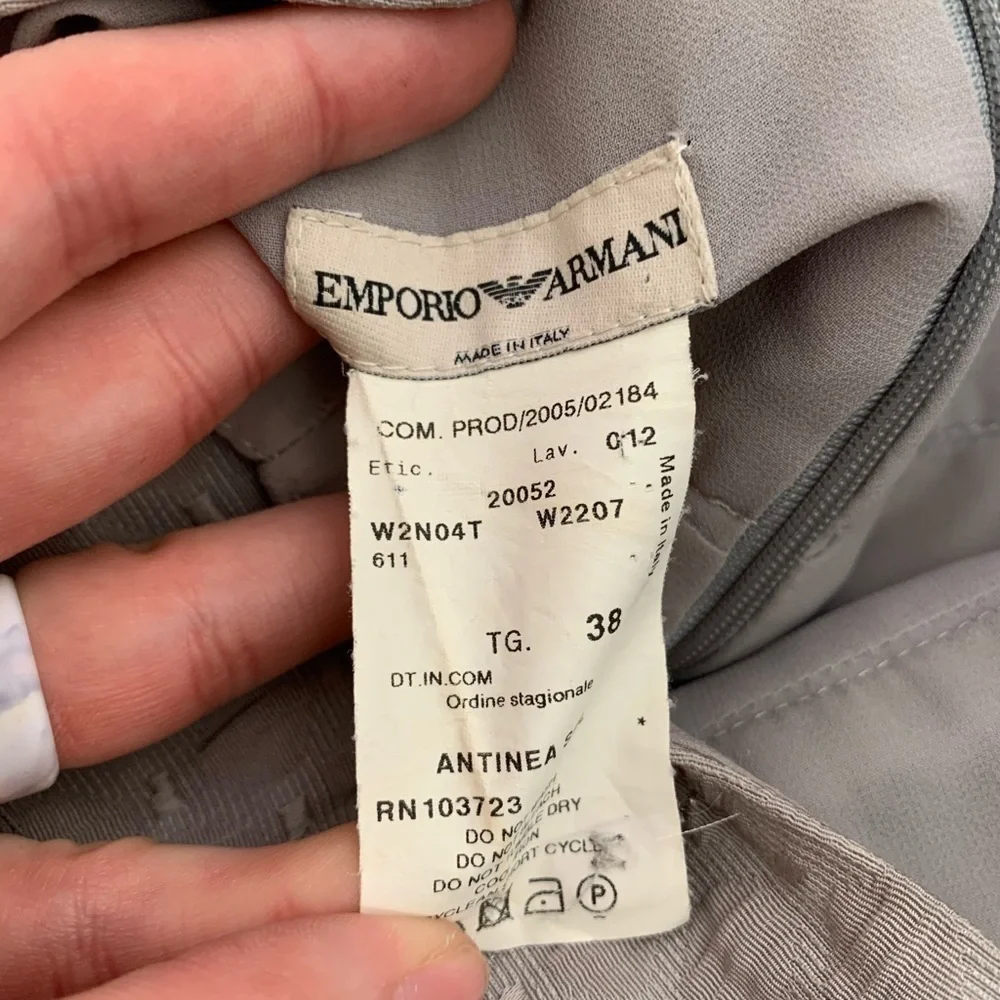 Emporio Armani Grey Dress Skirt Size 38 Size 6 US